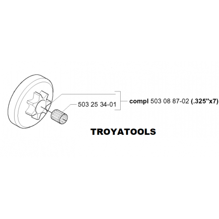 Ведуча зірочка Husqvarna 5030887-02