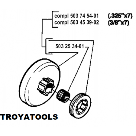 Ведуча зірочка Husqvarna 5034539-02